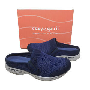 NEW Easy Spirit Takeknit 2 Navy Eco Knit Mules Comfort Shoes Women's Sz 11 Boxed